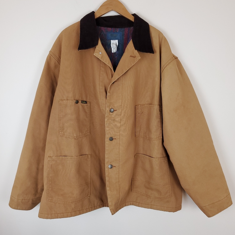 Vintage Oshkosh B'gosh Blanket Lined Duck Canvas Chore Jacket Made In U.S.A.
